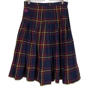 Vintage Lochcarron Tartan Plaid Pleated Kilt Skirt Size S/M